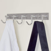 Load image into Gallery viewer, Selection arks royal wall coat hooks solid stainless steel hanger rail durable hook rack for clothes bags or keys brushed stainless steel finish 8 hooks