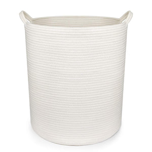 18" x 16" Extra Large Storage Baskets Cotton Rope Woven Nursery Bins,Off White (XL)