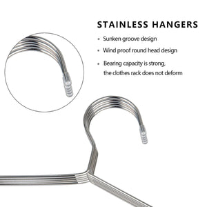 Latest oika hangers 40 pack coat hangers clothes hangers stainless steel strong metal standard hanger 16 5 inch 1