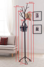 Load image into Gallery viewer, Featured kings brand bronze finish metal hall tree coat hat rack with branches