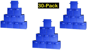 30-Pack, Blue Storage Cubes with two Handles |Shelves Baskets Bins Containers Home Decorative Closet Organizer | Household Fabric Cloth Collapsible Box Toys Storages Drawer (blue 30-Pack)