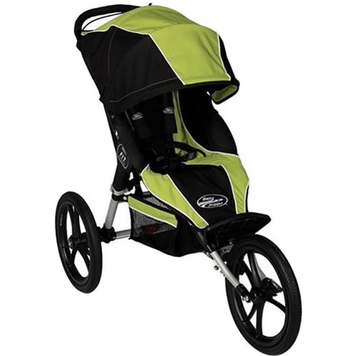 green and black jogging stroller Baby Jogger F.I.T. Single