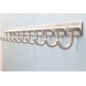 Select nice webi wall mounted coat hook rack 30 inch 10 hooks heavy duty stainless steel 304 hook rail for bedroom bathroom foyer hallway entryway brushed finish 2 packs