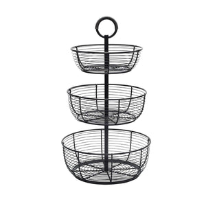 Gourmet Basics by Mikasa Spindle 2-Tier Adjustable Basket with Banana Hook