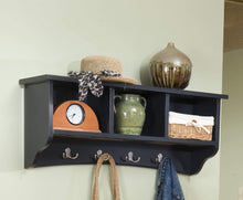 Load image into Gallery viewer, Discover the alaterre shaker cottage wall mounted coat hooks with 3 cubbies charcoal gray