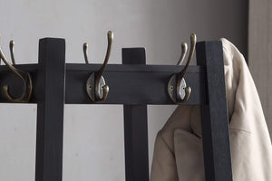 Best roundhill furniture vassen coat rack with 3 tier storage shelves black finish