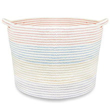 Load image into Gallery viewer, 18&quot; x 16&quot; Extra Large Storage Baskets Cotton Rope Woven Nursery Bins,Off White (XL)