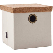 Load image into Gallery viewer, Arona Terylene, Cork Bath Storage Bin, Basket Organizer, with Lid and Handles