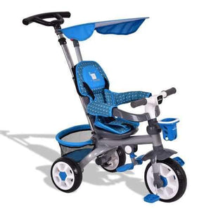 4-in-1 Detachable Baby Stroller Tricycle with Flat Canopy