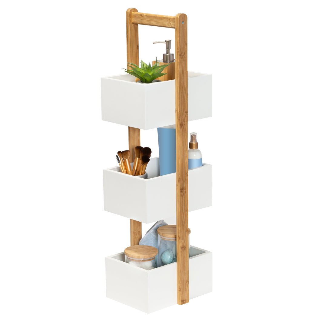 3-Tier Bathroom Storage Caddy, White