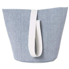Load image into Gallery viewer, Chambray Basket with Webbing Strap - Blue