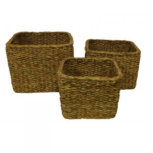 Smaller "Julia" Seagrass Storage Baskets - Laundry, Bathroom & Kitchen Supplies