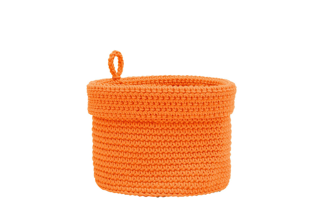 Mode Crochet 8X8 Basket W/Loop, Oyster