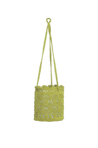 Mode Crochet 8X8X8 Hangng Basket, Citron Green