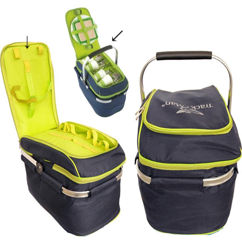 Outdoor Camping Hiking Picnic Bags Portable Folding Large Picnic Bag Food Storage Basket Handbags