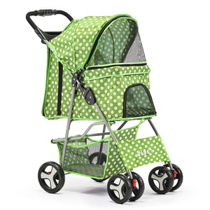 4 Wheel Pet Stroller - Green