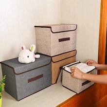 Load image into Gallery viewer, Washable Multifunction Storage Tool Box Bin Storage Basket Cotton Linen Storage Box