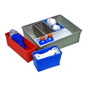 6-Piece Nested Basket Set, Orange/Gray/Blue
