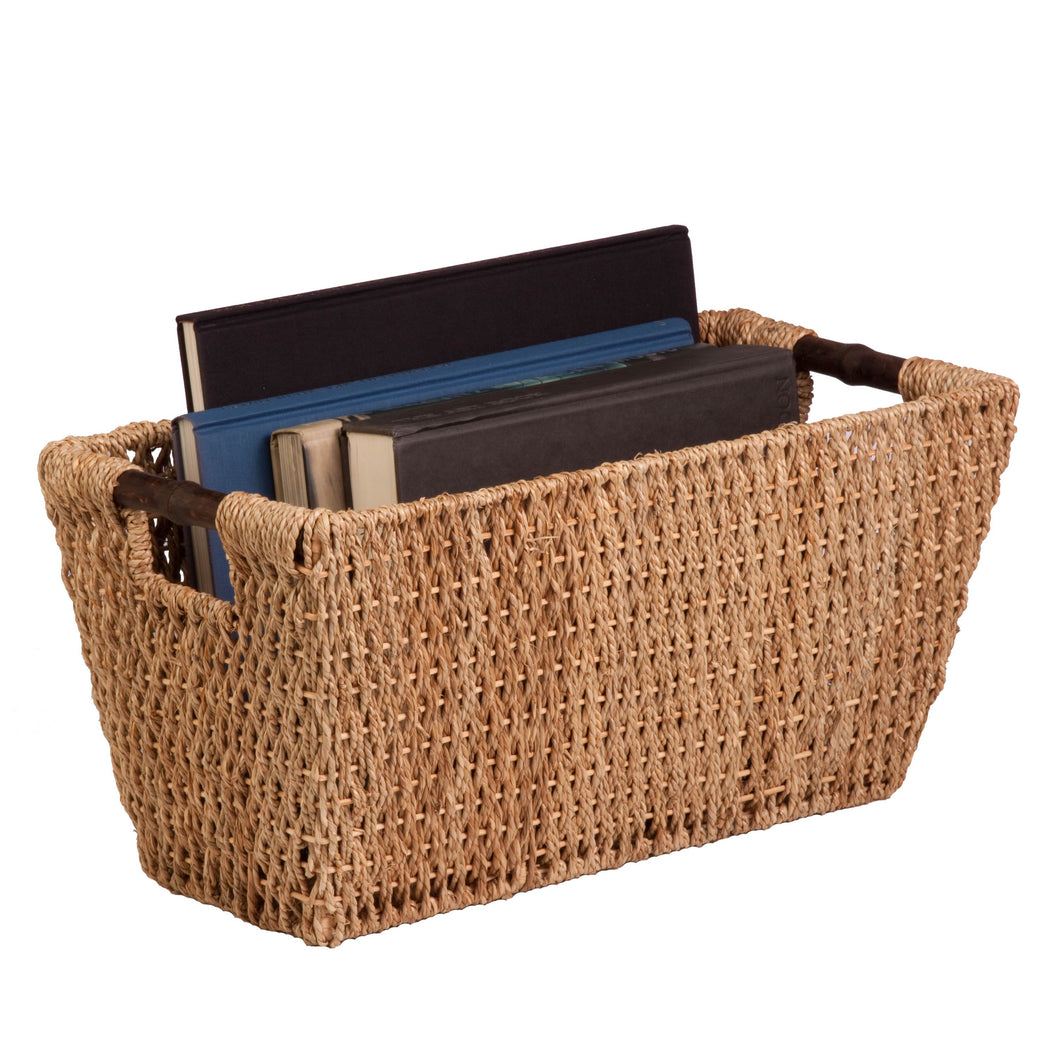 Seagrass Basket With Handles, Natural