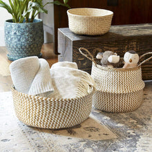 Load image into Gallery viewer, Seagrass Belly Baskets (Small Size 12&quot; x 11&quot;)