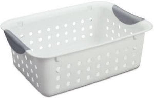 (36) ea Sterilite 16228012 11"L x 8"W x 4"H Small White Plastic Storage Baskets