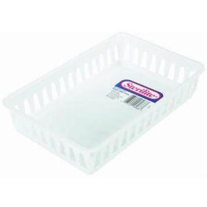 (24) Sterilite 16068024 Small White Plastic Storage Baskets 9-3/4"x6-3/8"x2-1/8"