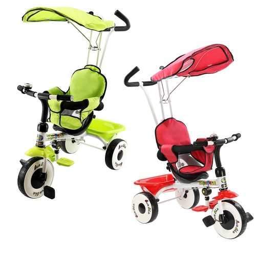 4-In-1 Baby Stroller Tricycle Toy Bike with Canopy Basket