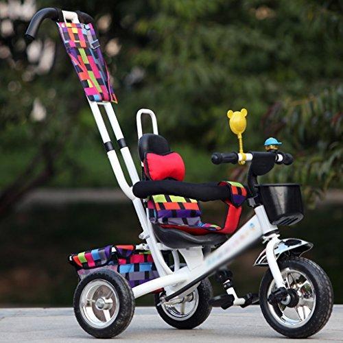 &Baby Pushchair Baby Tricycle, Convertible Pedal Trike Push Bike Easy Steer Tricycle Stroller Toy Car (Color : #-4)