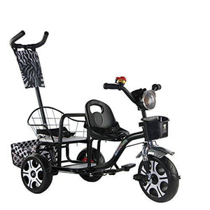 &Baby Pushchair Push Bike Twin Stroller Twins Two-tire Chair Can Sit and Lie Folding Car