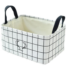 Load image into Gallery viewer, Folding Cotton And Linen Desktop Storage Basket