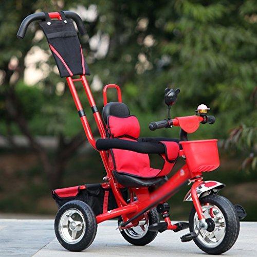 &Folding cart Baby Tricycle, Convertible Pedal Trike Push Bike Easy Steer Tricycle Stroller Toy Car (Color : #-3)