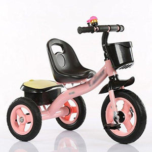 &Folding cart Baby Tricycle, Convertible Pedal Trike Push Bike Easy Steer Tricycle Stroller Toy Car (Color : A)