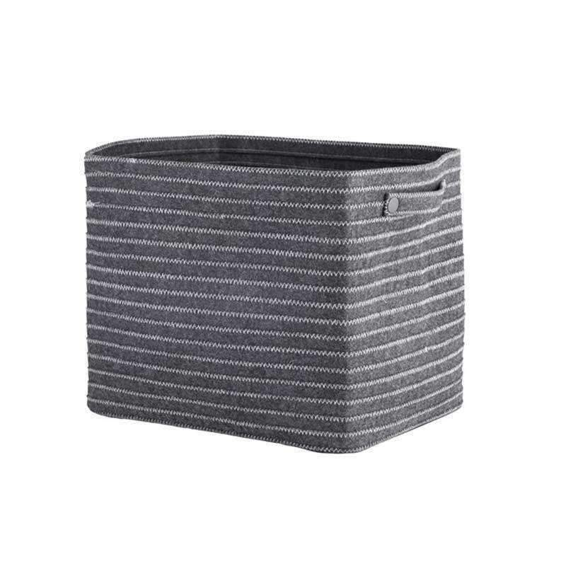 Kacey Large Grey Fabric Storage Basket