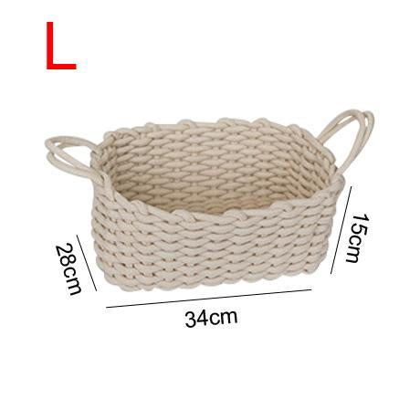 Linen Crochet Storage Basket - Einhorn Homewares