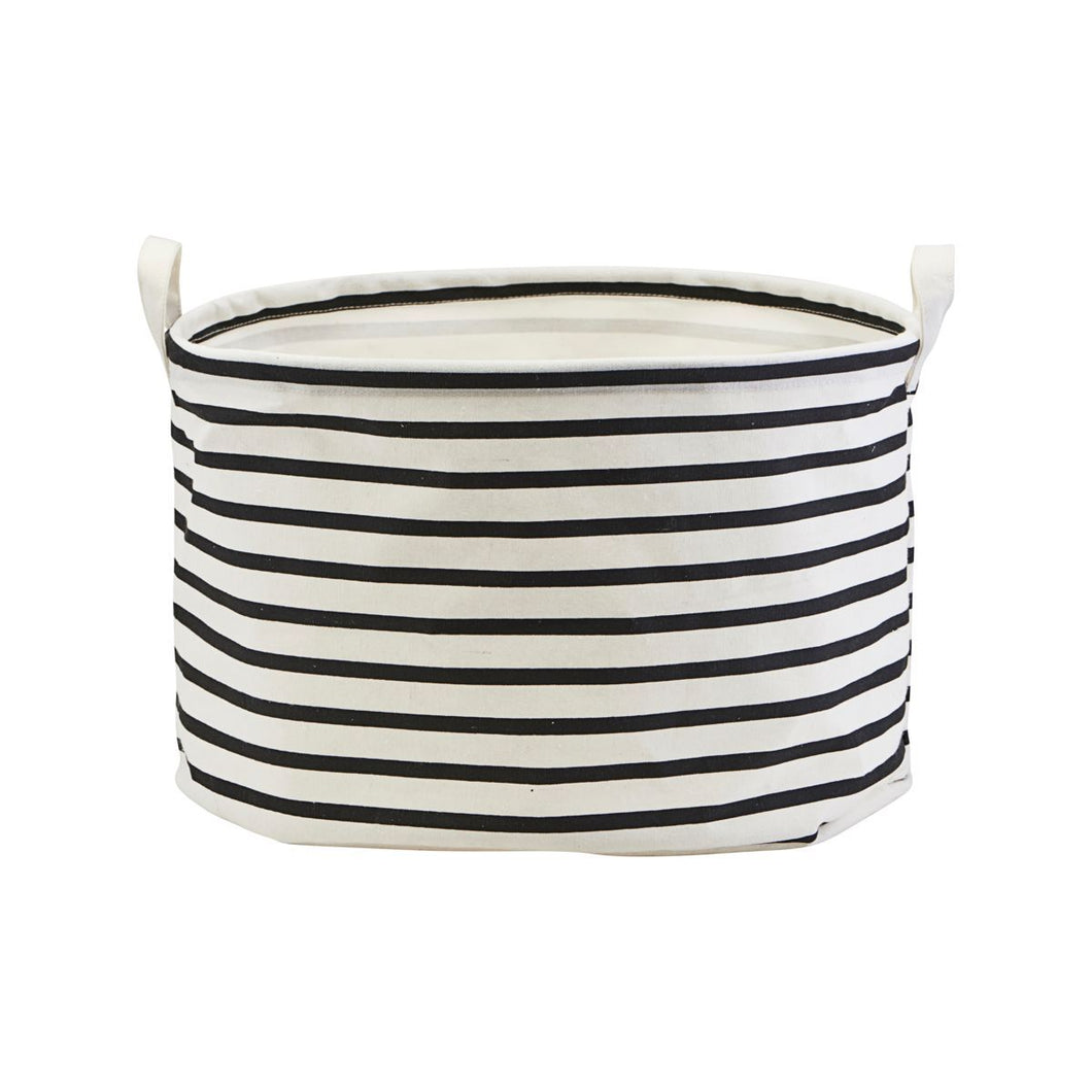 Storage Basket - Stripes - Black/ White