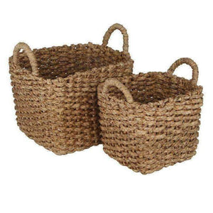 Natural Square Storage Baskets (Set of 2)