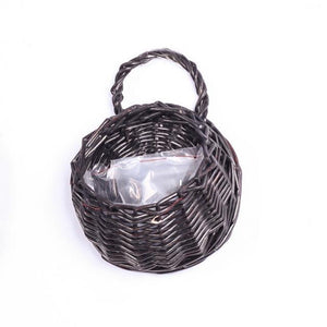 30*35cm Decorative Wicker Baskets Handmade Wall Hanging Flower Basket Storage Container Hanging Organizer Storage Basket
