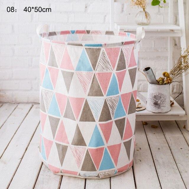 1 Pc Folding Laundry Basket Cartoon Barrel Standing Toys Clothing Storage Bucket Laundry  Pouch Household Organizer