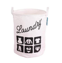 Load image into Gallery viewer, Foldable Cotton Washing Clothes Storage Basket