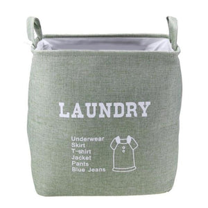 laundry basket Storage Basket Foldable Cotton Linen Basket Washing Clothes Laundry Square Storage Basket for Toys E5M1