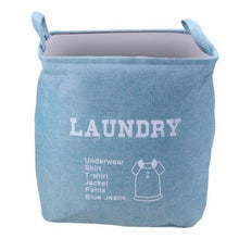 Load image into Gallery viewer, laundry basket Storage Basket Foldable Cotton Linen Basket Washing Clothes Laundry Square Storage Basket for Toys E5M1