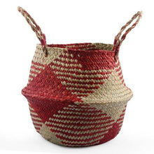 Load image into Gallery viewer, Folding Folding Rattan Belly Storage Basket