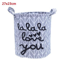Load image into Gallery viewer, 1 Pc Cotton Linen Laundry Storage Basket Dirty Clothes Toys Organizer Barrel Home Storage Toys Underwear