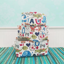 Load image into Gallery viewer, 3pcs Folding Cotton Storage Box Canvas Toy Cosmetic Sundries Storage Bag