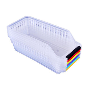 Transparent Food Storage Drawer Dust Storage Box  Storage basket Bathroom finishing storage box in random colors