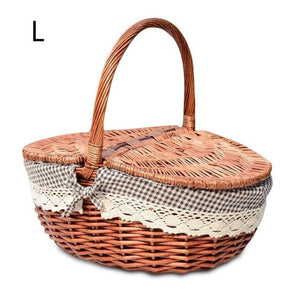 Wicker Camping Picnic Basket