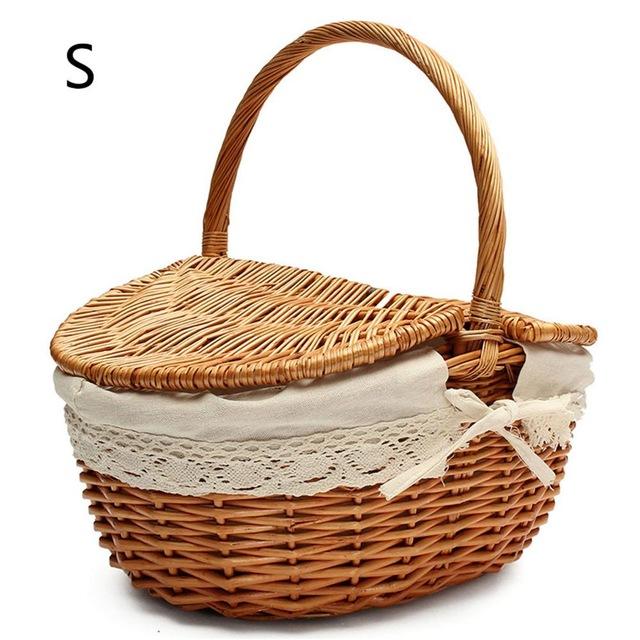 Wicker Camping Picnic Basket