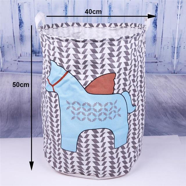 Folding Laundry Storage Basket Geometry Storage Barrel Standing For Clothing or Toys