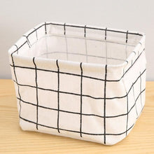 Load image into Gallery viewer, DIY Desktop Organize Folding Linen Toy Cosmetic Organizer Storage Basket
