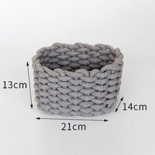 Load image into Gallery viewer, Linen Crotch Storage Basket Handmade Clothes Laundry Basket Natural Fabric Baby Toys Storage Basket Desktop Small Organizer Box